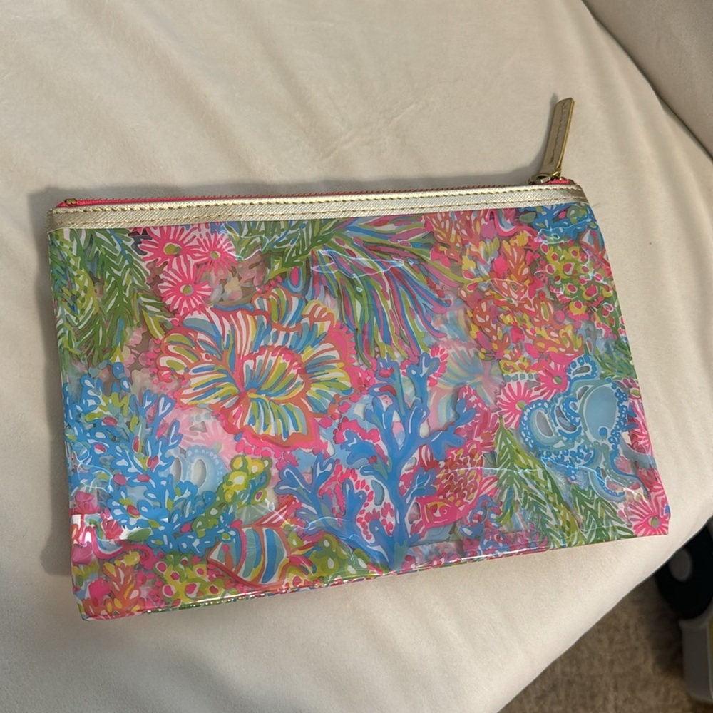 Lilly Pulitzer Cosmetic Clear Pouch - Picture 2 of 2